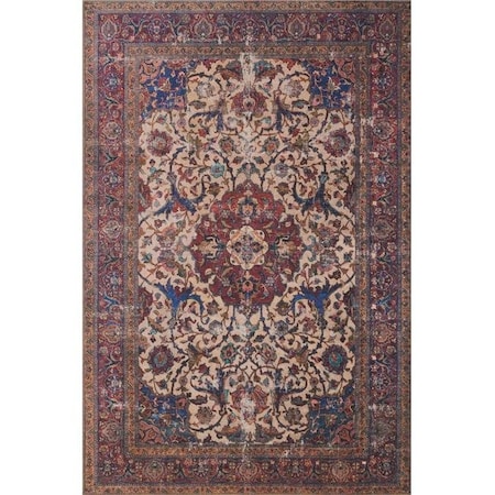 Loloi Loloi Rugs LORELQ-11SAML2339 2 ft. 3 in. x 3 ft. 9 in. Loren Hand Knotted Rug; Sand & Multi LORELQ-11SAML2339